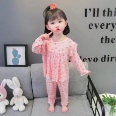 批发小叮当女童睡衣<b class='q'>春秋</b>季长袖儿童碎花家居服女宝宝女孩<b class='q'>婴儿</b>睡衣<b class='q'>套装</b>