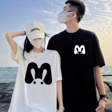 批发【精梳棉紧密】情侣夏早春季ins超火小众特别的短袖高级t恤T恤