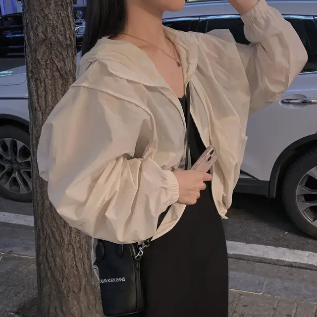 여성용 루즈한 캐주얼 자켓 상세 이미지 2
