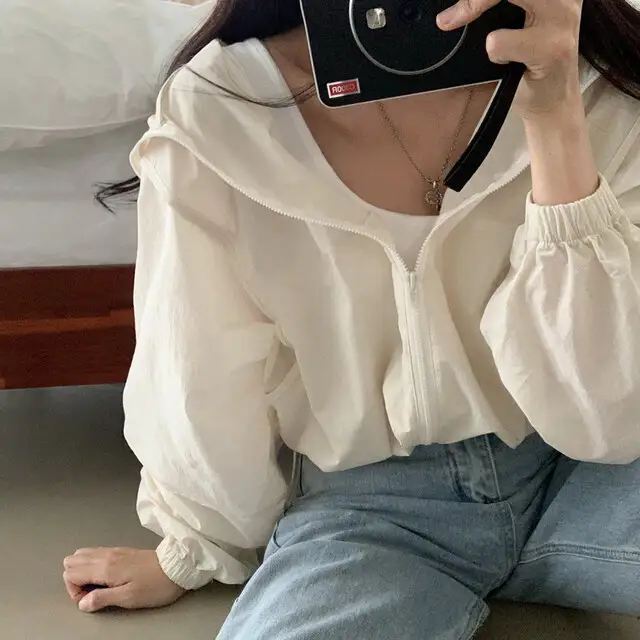 여성용 루즈한 캐주얼 자켓 상세 이미지 17