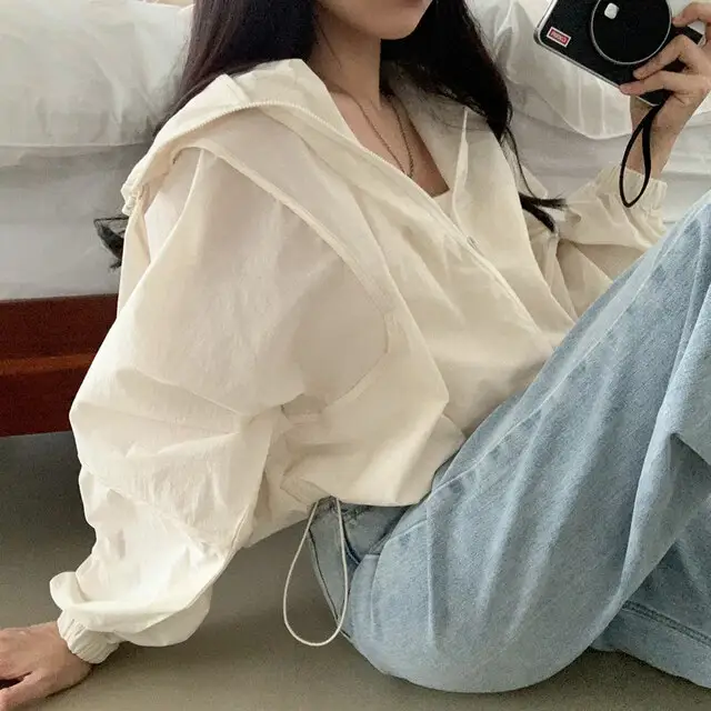 여성용 루즈한 캐주얼 자켓 상세 이미지 18