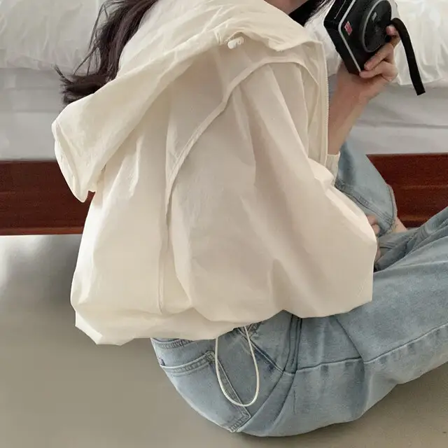 여성용 루즈한 캐주얼 자켓 상세 이미지 19