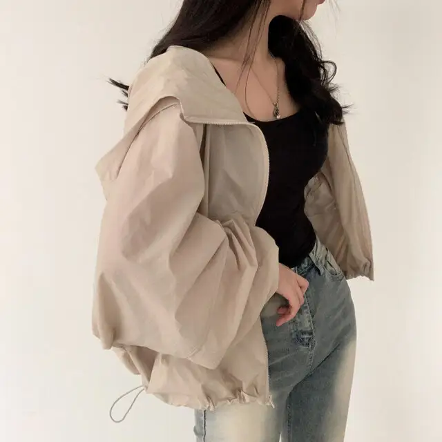 여성용 루즈한 캐주얼 자켓 상세 이미지 27