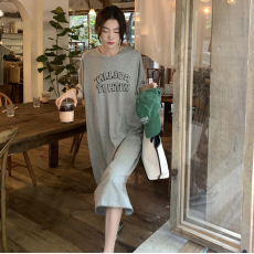 批发仿棉牛奶丝#<b class='q'>孕妇装</b>夏季薄款大码宽松<b class='q'>孕妇</b><b class='q'>裙</b>连衣裙休闲懒人长裙女