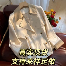 批发清仓货捡漏尾<b class='q'>单</b>剪标女装一线大品牌<b class='q'>原</b>外贸休闲西装领风衣短款外套