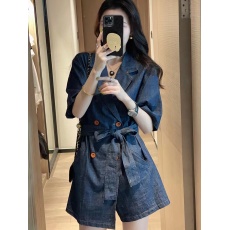 批发牛仔<b class='q'>连衣裙</b>女收腰显瘦大码潮牌薄款春夏2025新款短裙短袖牛仔裙子