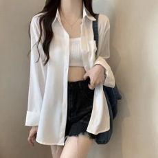 批发酷丝绵+有口袋款JK制服<b class='q'>衬衣</b>春夏秋冬新款白色<b class='q'>长袖</b>学生<b class='q'>衬衫</b>上衣女