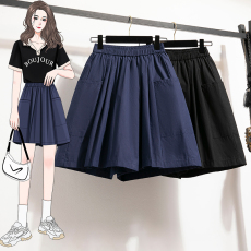 批发实拍五分<b class='q'>短裤</b>裙女2026夏季假两件宽松阔腿a字不规则显瘦前裙后裤