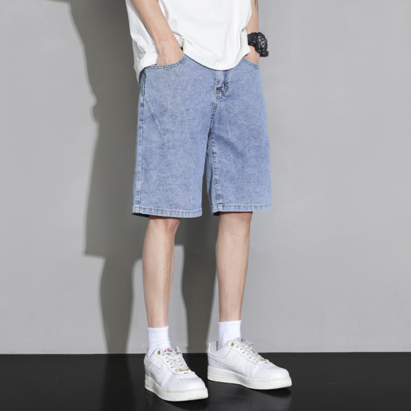 RM14602#夏季短款五分裤男士牛仔短款青年时尚休闲中裤直筒牛仔五分裤