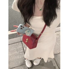 批发实拍实价#鱼尾连衣裙女装夏季新款法式收腰抽褶针织温柔包臀长裙