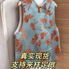 批发清仓捡漏~专柜撤回尾单外贸女装新中式国风高端马甲外套别致上衣