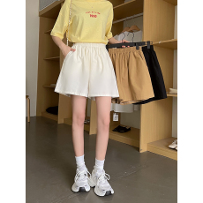 批发实拍 水洗全棉 工装<b class='q'>短裤</b>女夏季韩版小个子休闲裤宽松阔腿裤