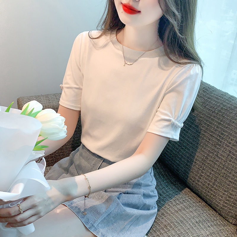 RY3936# 实拍！2026夏季新款有货T恤圆领套头简约百搭休闲标准