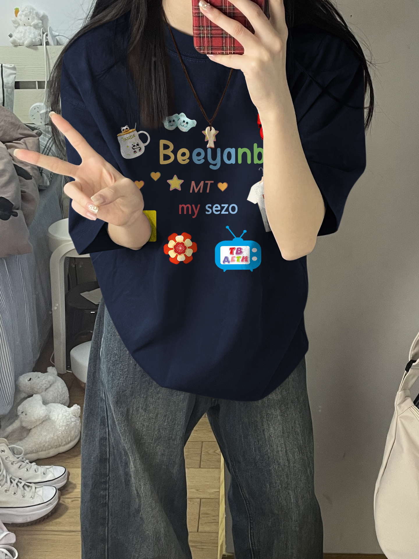 2024春夏新款重磅/精梳純棉 後包領 有縫邊 S-XXXL 夏裝短袖T恤女