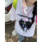 抖音小红书同款|2023夏季新款百搭上衣印花圆领短袖女装T恤轮播图1