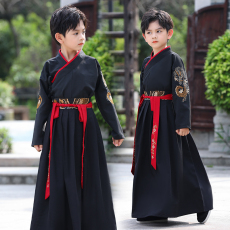 批发原创男女同款新中式国风刺绣交领襦裙两件套汉元素童装改良汉服