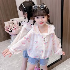 批发女童防晒衣服夏季23新款女宝宝夏款儿童装薄款韩系轻薄夏装外套