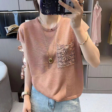 纯棉短袖T恤女2026年夏季新款圆领竹节棉气质薄款透气小衫t恤上衣