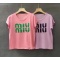 韩版冰丝短袖t恤女2023夏季新款设计感小众大码显瘦刺绣针织上衣轮播图2