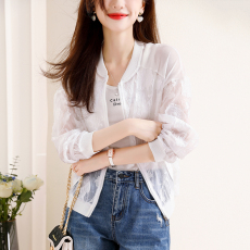 批发681#蕾丝外套女春季新款<b class='q'>清凉</b>法式小众高级感透气防晒衣小个子上衣