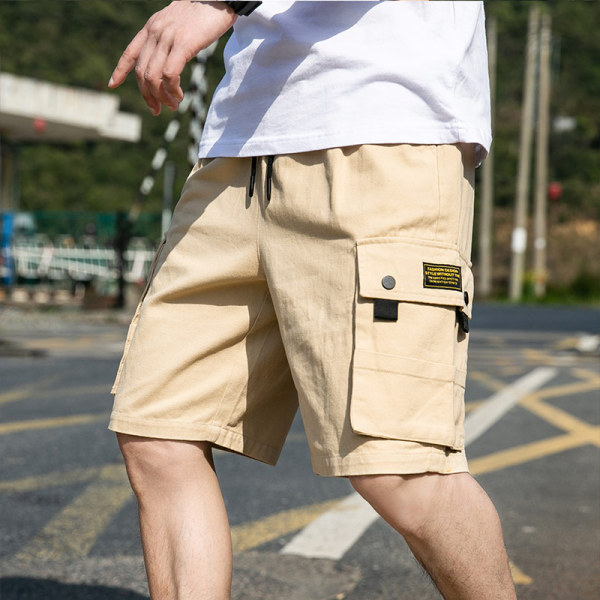 RM14615#休闲短裤男夏季薄款透气男裤男士工装直筒宽松中五分裤