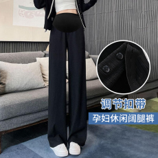 批发<b class='q'>孕妇</b><b class='q'>裤子</b>女夏季薄款外穿春秋款冰丝阔腿裤宽松垂感休闲打底裤夏装