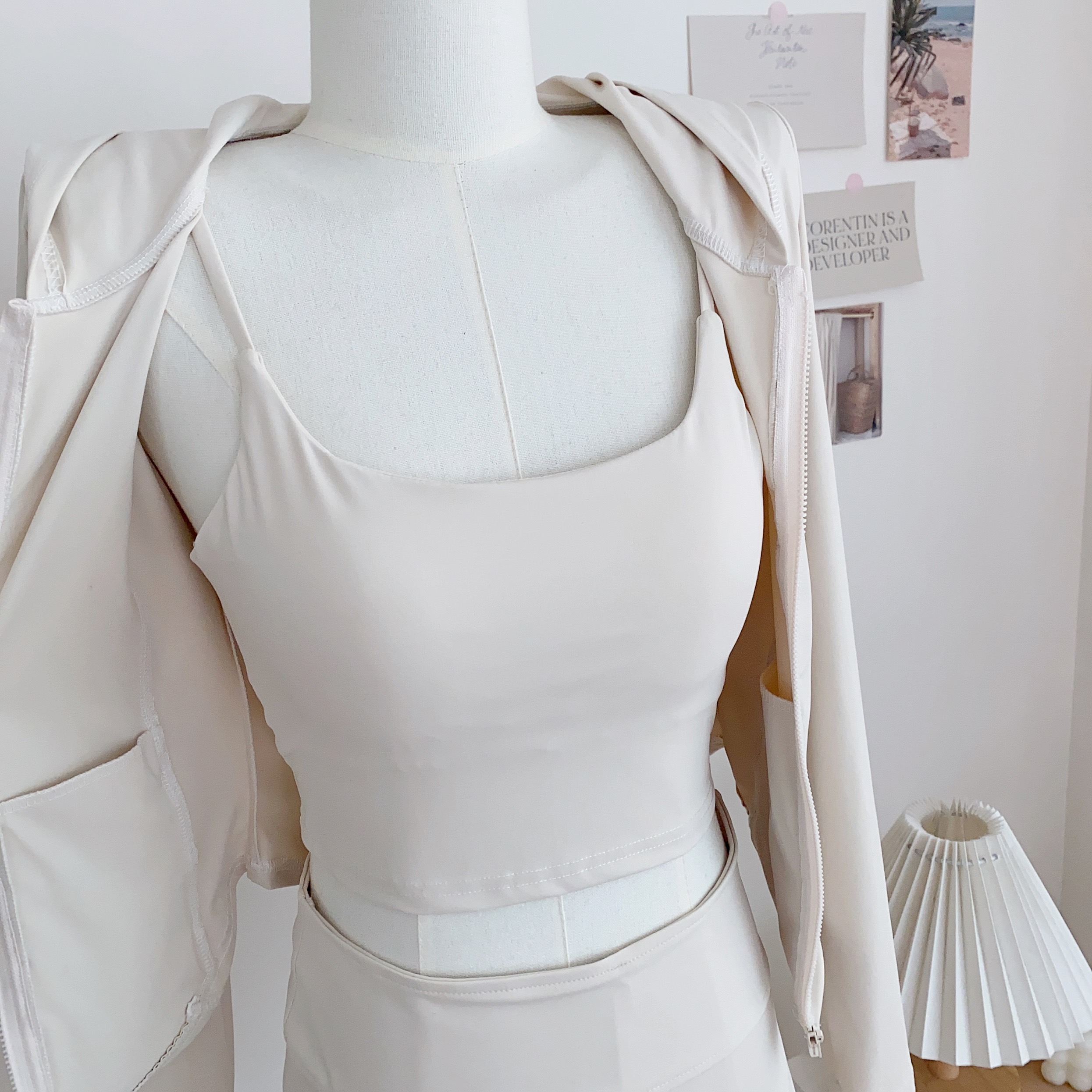 Jachetă de yoga Tang Yuanjia SD, maiou, set cu bretele, stil subțire de vară pentru femei, cardigan cu mânecă lungă, pantaloni cu protecție solară,_voghion.com