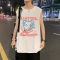 夏季纯棉背心男新款潮牌大码无袖t恤卡通涂鸦外穿嘻哈坎肩上衣服轮播图1