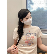 批发재고있음 实价92棉/8氨纶40支210g纯棉 修身短款T恤女短袖