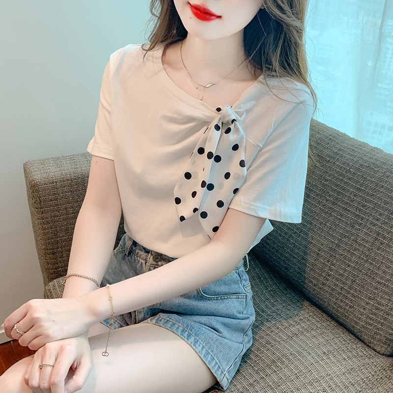 LN36326# 夏季新款T恤简约套头甜美韩版短袖 服裝批發女裝批發服飾貨源