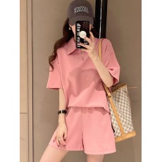 批发休闲运动装<b class='q'>套装</b>女<b class='q'>欧洲站</b>夏装2026新款欧货短袖T恤阔腿短裤两件套