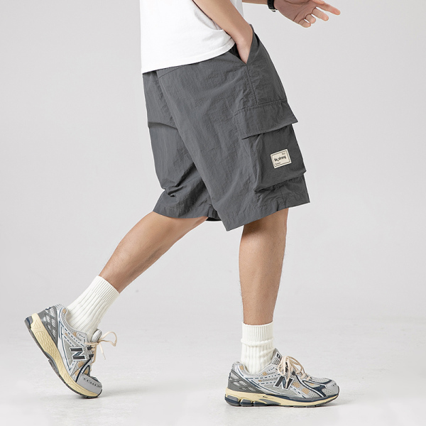 RM14632#户外工装短裤男式潮牌立体口袋宽松休闲裤夏季休闲运动五分裤
