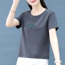 批发官图 今年流行爆款女士纯棉短袖t恤2025夏<b class='q'>女装</b>新款短款上衣小个子