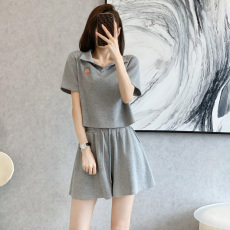 批发香朵儿2026夏新女士<b class='q'>运动服</b><b class='q'>短袖</b>短裤套装休闲时尚两件套小个子大码