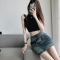 实拍 美式辣妹高腰牛仔半身裙夏季性感弹力包臀短裙裤轮播图4