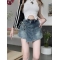 实拍实价#新款高腰牛仔短裙女设计感不规则半身辣妹裙子轮播图2