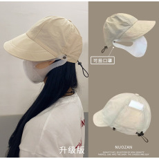 批发升级版露丝同款速干鸭舌渔夫帽夏季户外防晒可挂口罩遮阳棒球帽子