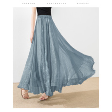 批发<b class='q'>真丝</b>垂坠感半身<b class='q'>裙</b>设计感小众a字<b class='q'>裙</b>仙气飘飘的仙女<b class='q'>裙</b>气质长<b class='q'>裙</b><b class='q'>夏季</b>