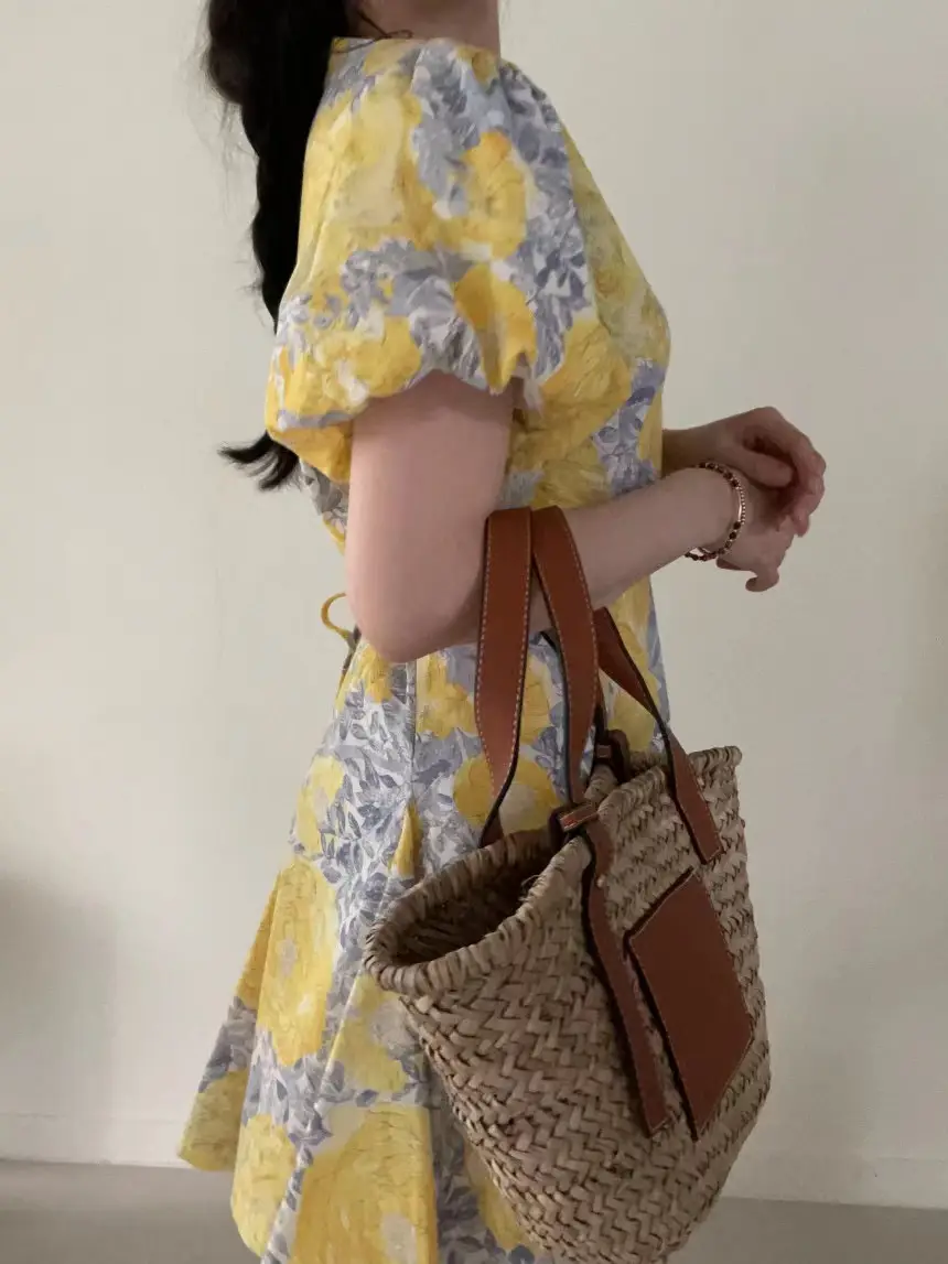 플라워 패턴 블라우스 스타일 원피스 상세 이미지 14