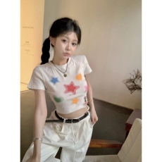 批发金靓 官图【现货+原版质量】【配别针】夏季显瘦可爱<b class='q'>甜美</b>彩色星星