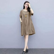 批发官图微胖显瘦<b class='q'>连衣裙</b><b class='q'>女</b>夏2026新款<b class='q'>大码</b><b class='q'>女</b>装宽松显瘦遮肚裙子小个子