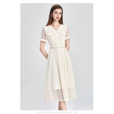 批发模特实拍图冰冰服装店5014欧货新款时尚高端气质连衣裙MLXLXXL