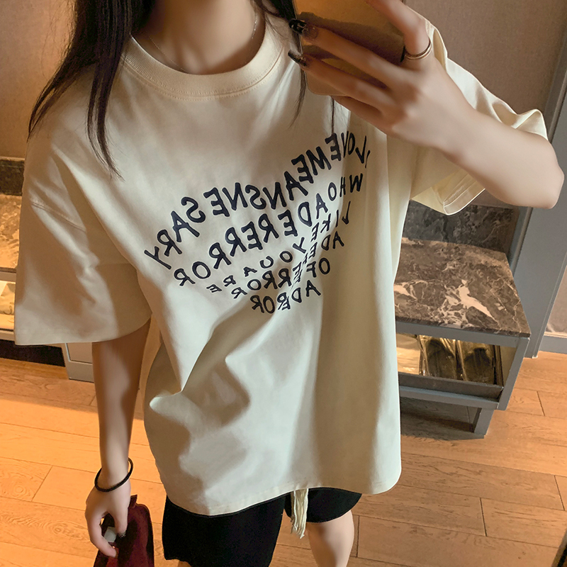 2024春夏新款重磅/精梳純棉 後包領 有縫邊 S-XXXL 夏裝短袖T恤女