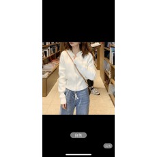 批发2022秋<b class='q'>冬</b>新款红色连帽卫衣针织开衫毛衣外套女小个子打底内搭上衣