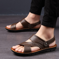 批发2023<b class='q'>夏</b>季新款沙滩鞋头层牛皮男鞋货号