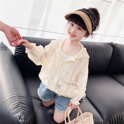 女童防晒衣儿童女宝宝夏季薄款连帽外套女孩轻薄透气户外防晒服夏