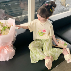 批发<b class='q'>女</b><b class='q'>童</b>运动套装夏季2023新款儿<b class='q'>童装</b>网红薄款洋气时髦夏款女宝宝<b class='q'>夏装</b>