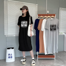 批发仿棉牛奶丝夏季韩版韩国大码长款连衣裙胖mm宽松过膝睡裙专供<b class='q'>外贸</b>