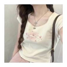 批发满天星 已出货 纯棉 猫猫兔短款T恤女小清新<b class='q'>可爱</b>短袖上衣女