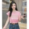 白色爱心短袖t恤女2023新款夏季宽松显瘦坎肩小飞袖上衣夏天女款轮播图3